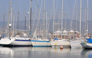 Trieste panorama e barche a vela