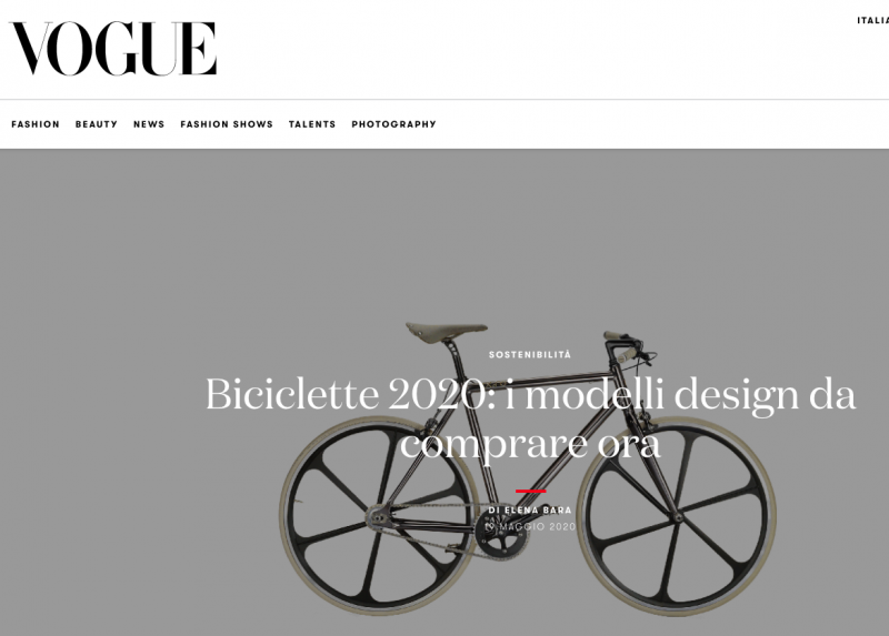 Carrer bicicletta di design Vogue Italia